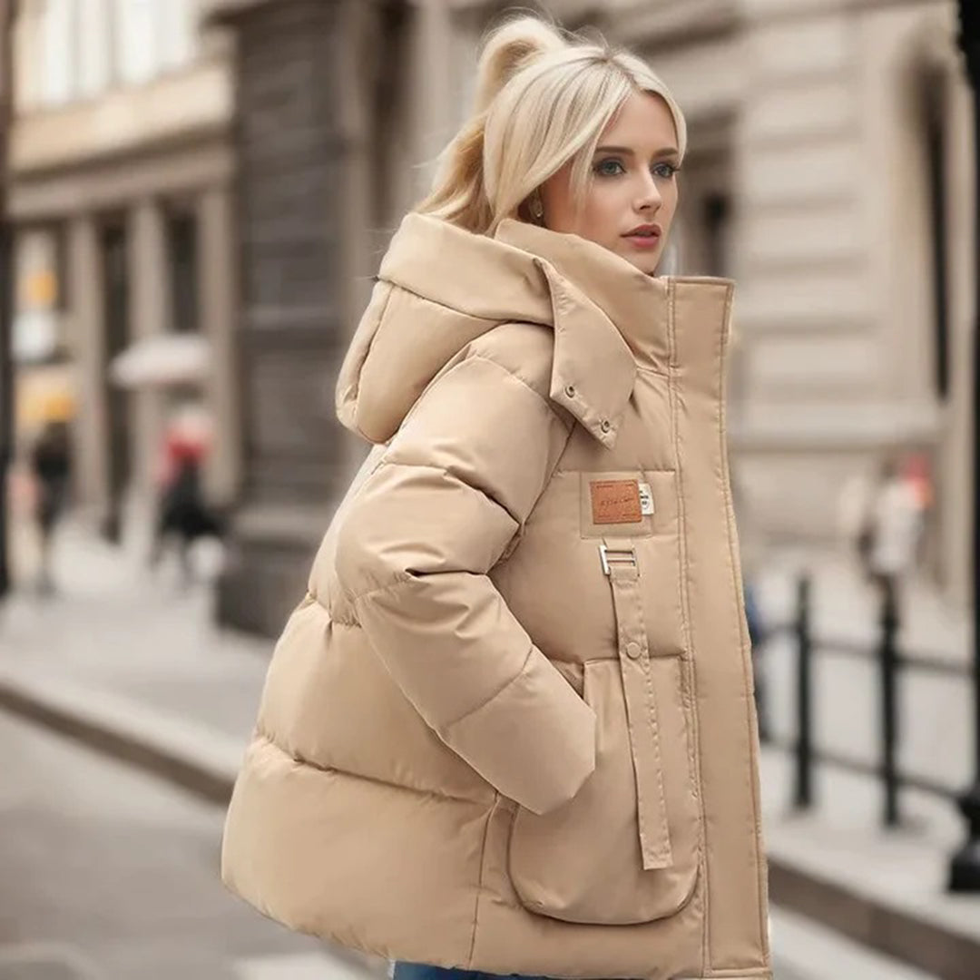 Warm Padded Parka Jacket with Hood