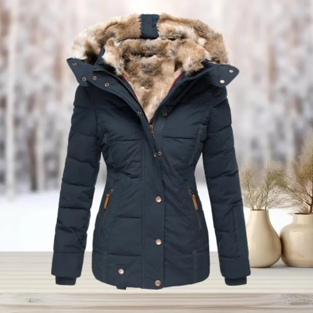 Slim Down Filled Women's Parka - Warm Winter Puffer Coat