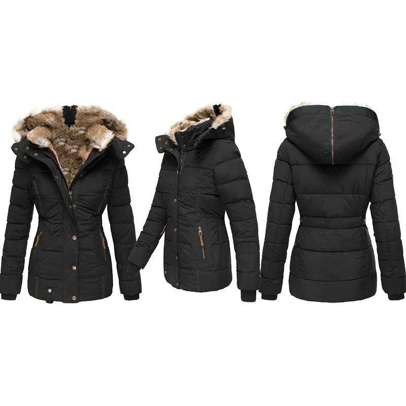 Slim Down Filled Women's Parka - Warm Winter Puffer Coat