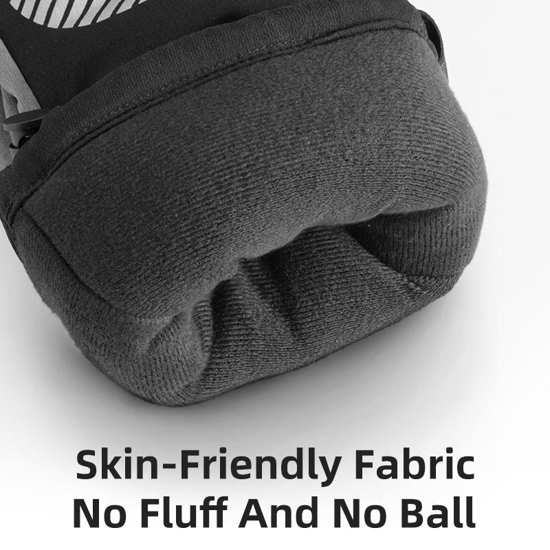 Fleece-Lined Thickened Full Finger Double-Layer Ski Gloves