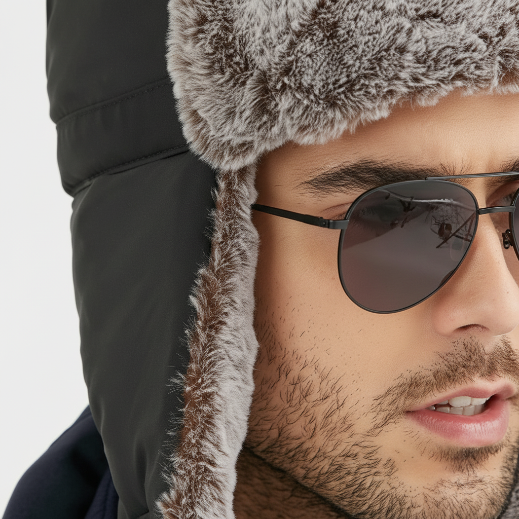 Warm Fleece Winter Beanie with Earflaps