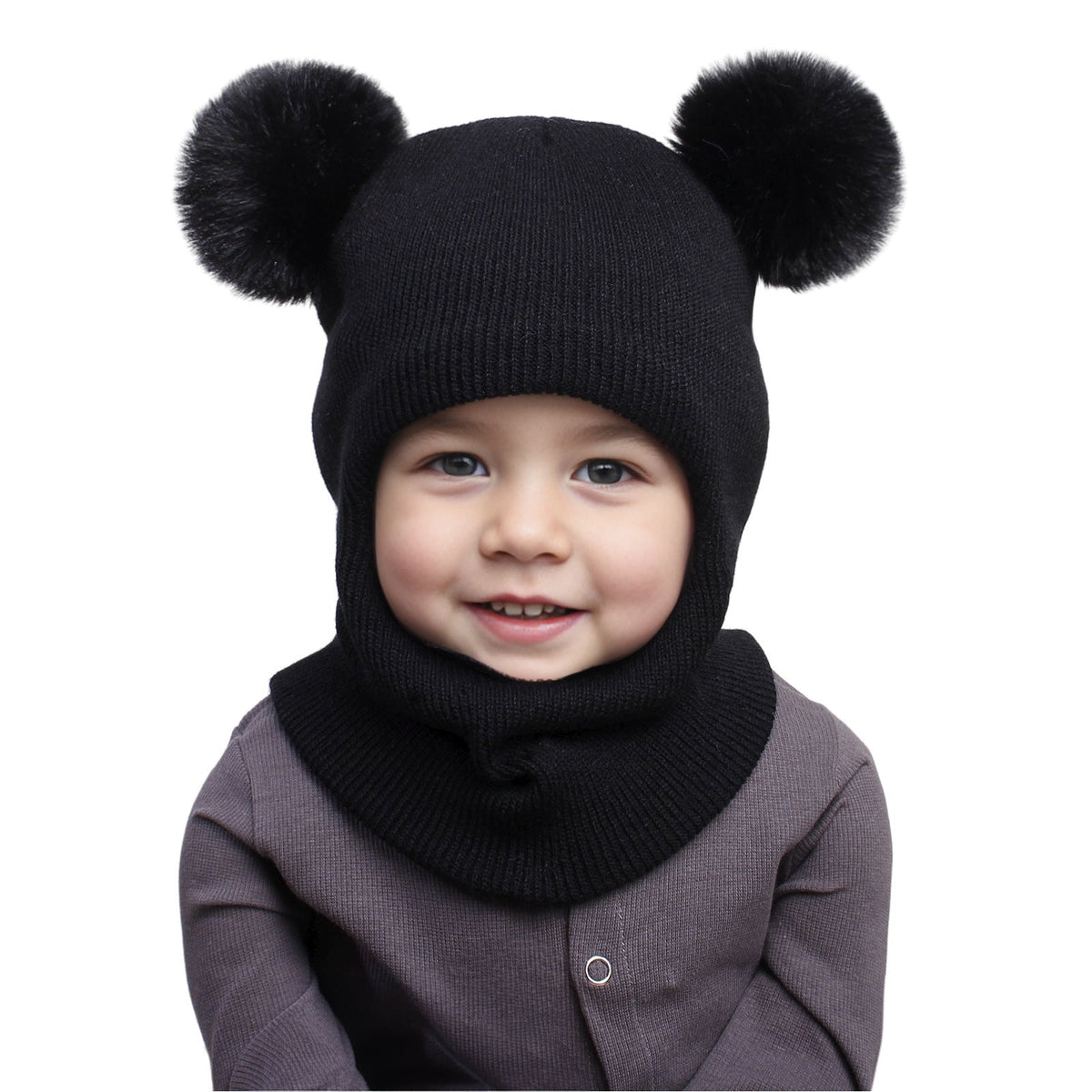Kids Fleece Lined Earflap Hat & Scarf Set
