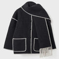 Casual Open Front Fringe Jacket