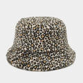 Leopard Plush Fisherman Hat - Cozy Winter Street Style