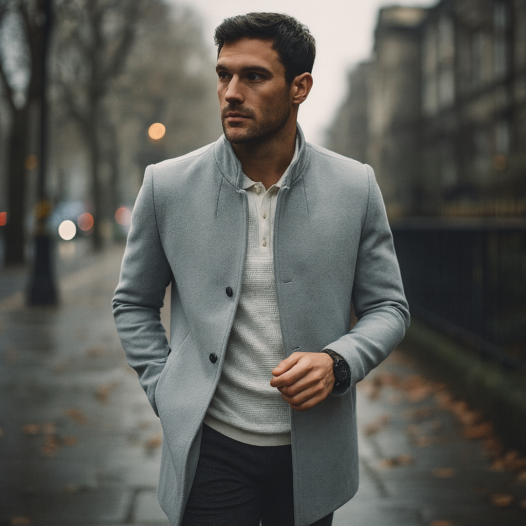Simple Mens Winter Parka Coat