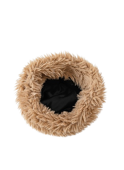Pandaize Faux Fur Warm Plush Hat for Autumn and Winter, Thickened Fisherman Hat for Cold Weather Protection