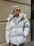 Warm Waterproof Women's Puffer Coat with Hood