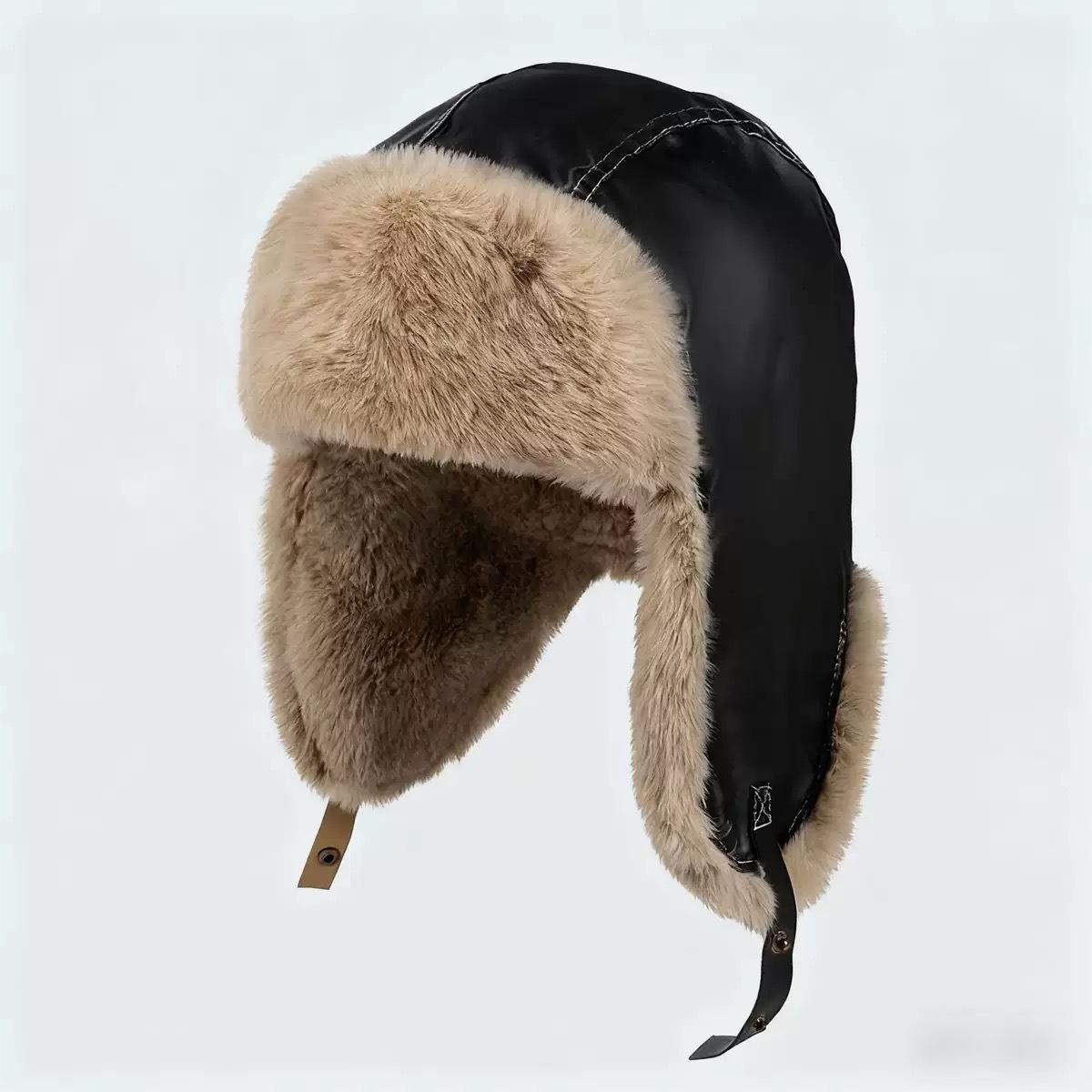 Unisex Winter Thermal Riding Hat - Windproof Ski Beanie with Ear & Neck Protection - Fleece Lined Cold Weather Cap