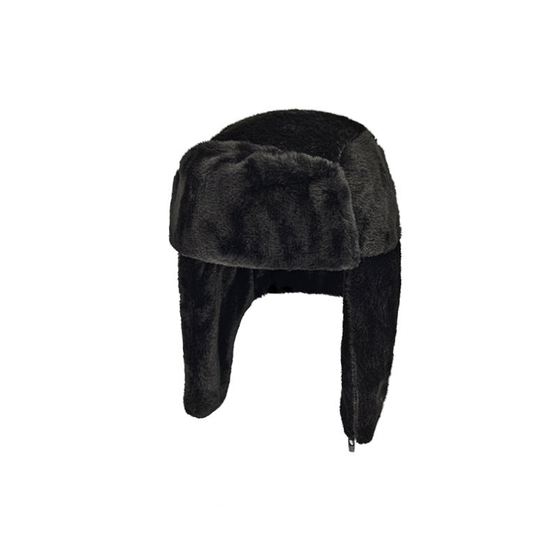 Winter New Arrival Cotton Hat for Outdoor Cycling - Windproof, Thickened with Rabbit Fur Ear Protection, Cozy Northeastern Style Hat