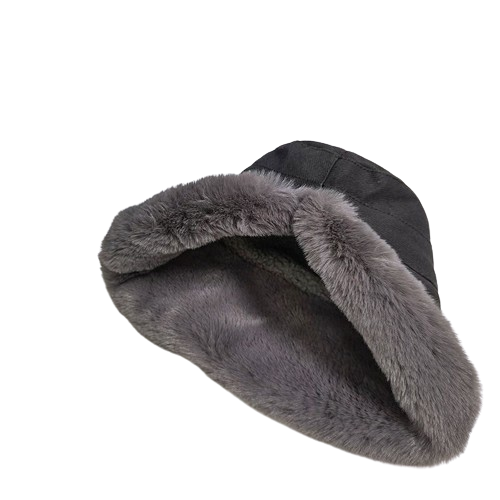Pandaize Women's Plush Trim Winter Bucket Hat – Cozy, Ear-Protecting, Versatile Cold-Weather Hat