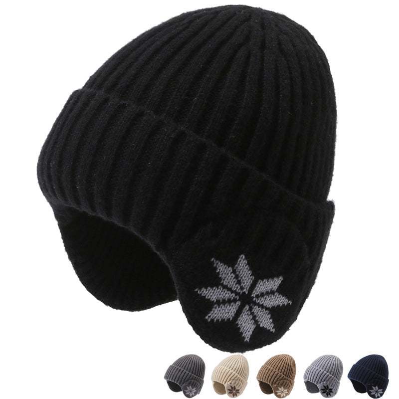 Winter Warmth Knit Hat with Ear Protection and Fleece Lining