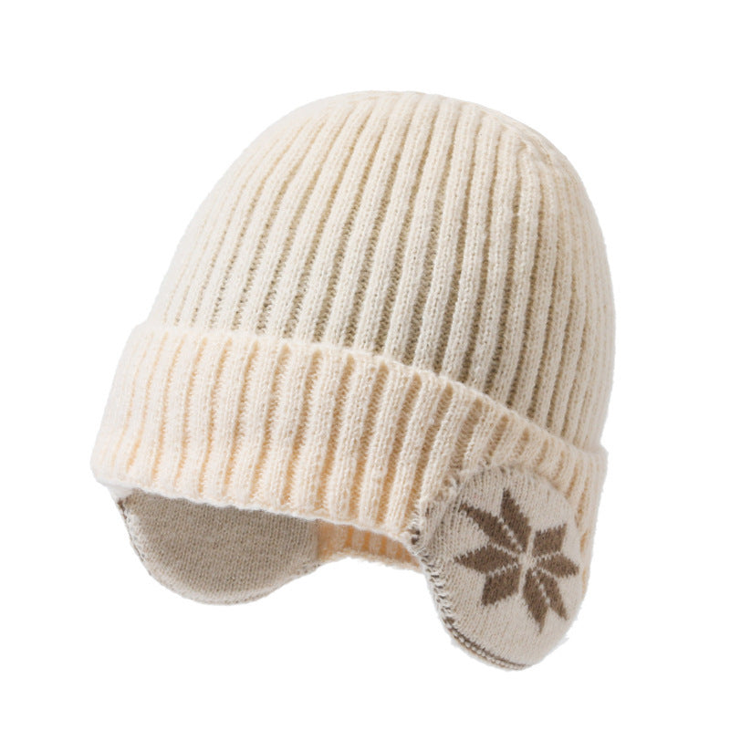 Winter Warmth Knit Hat with Ear Protection and Fleece Lining