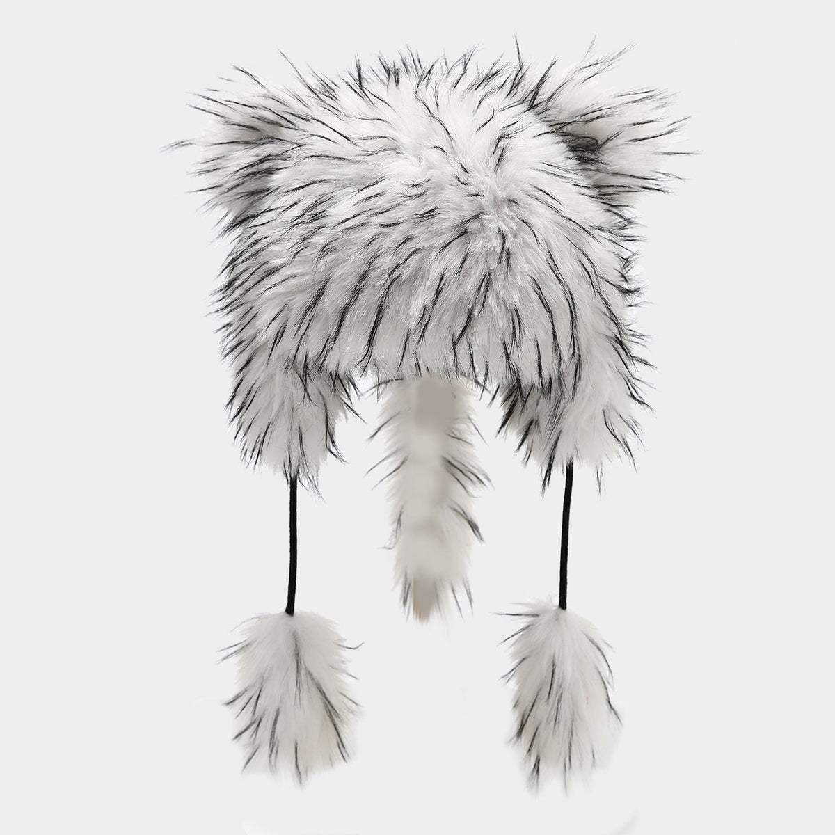 Plush Raccoon Lei Feng Hat - Cozy Winter Warmth