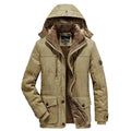Waterproof Mens Coat with Fleece and Detachable Hood