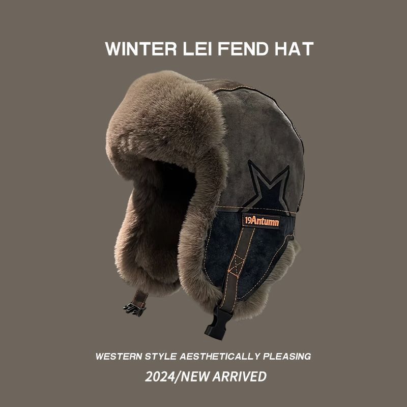 Retro Pilot Ushanka Hat - Warm Winter Earflap Cap