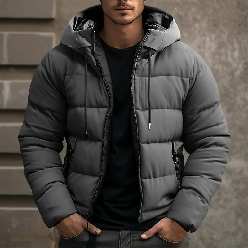 Warm Men's Puffer Hooded Winter Coat
