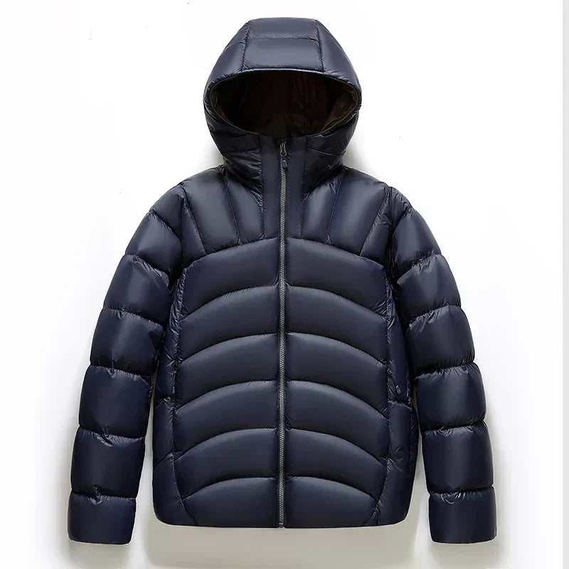 Warm Quilted Puffer Coat | Casual Fit High Neck Jacket
