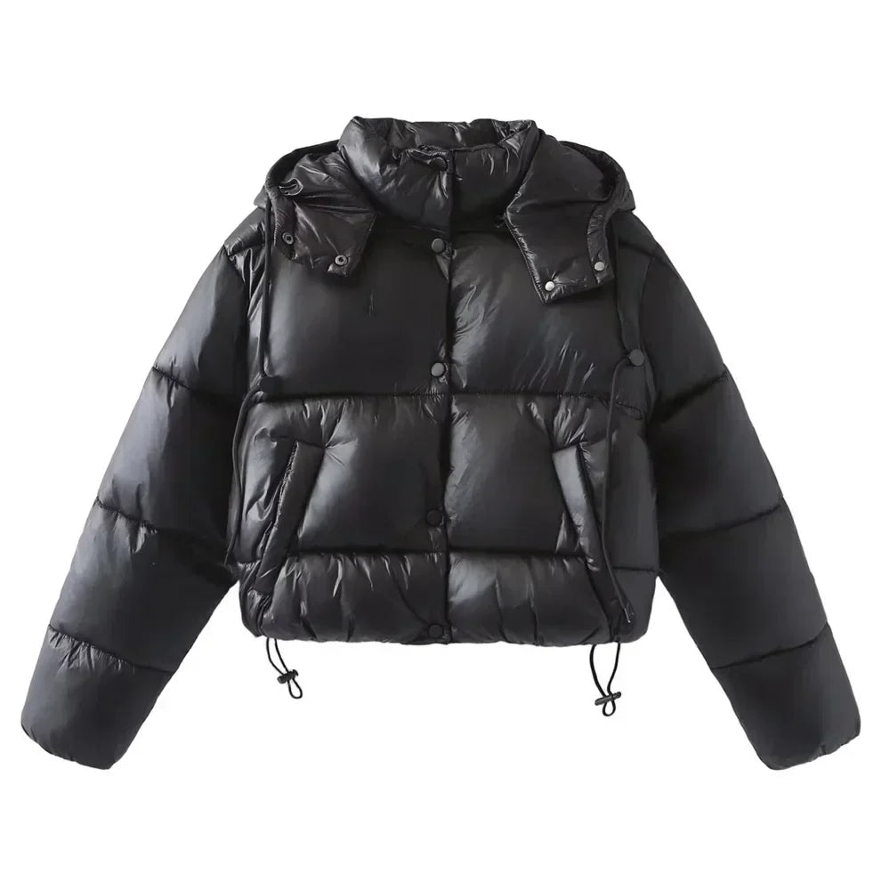 Warm Winter Puffer Coat with Hood
