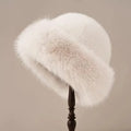 Soft Wool Rounded Fur Trim Hat
