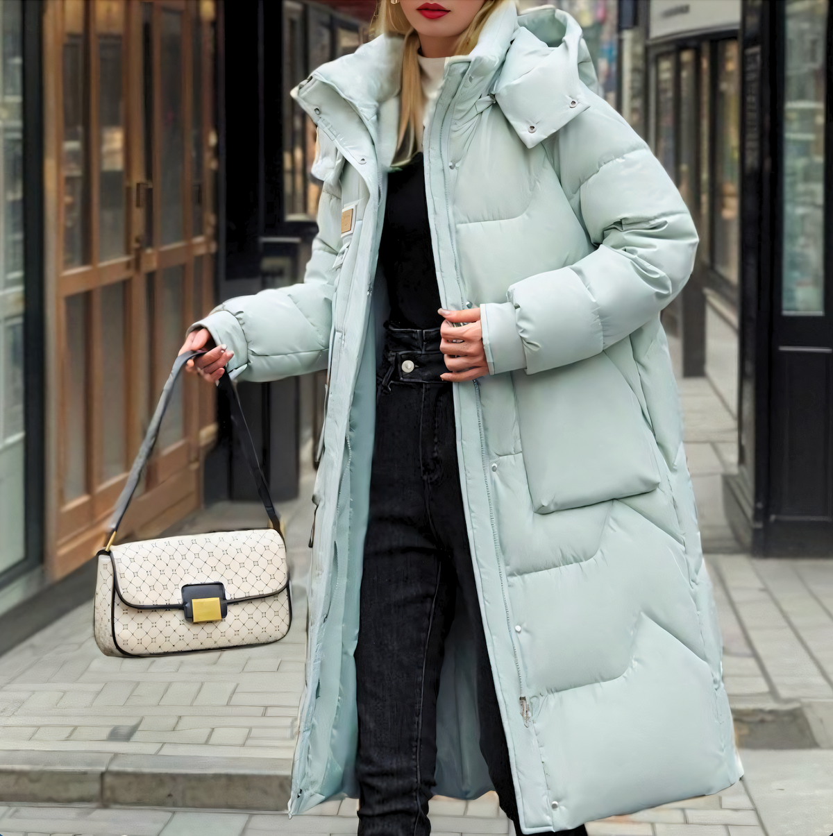 Warm Women's Parka Coat for Cold Weather