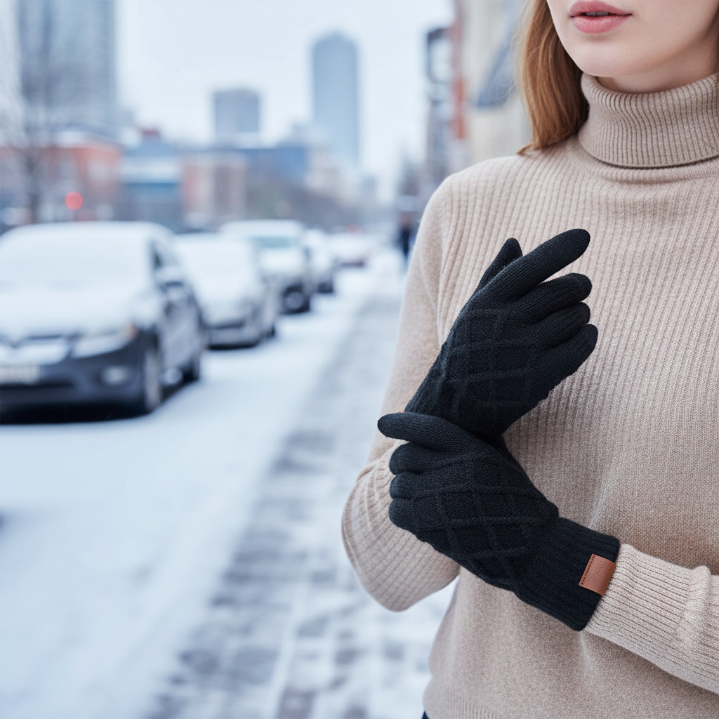 Warm Fleece Lined Winter Gloves