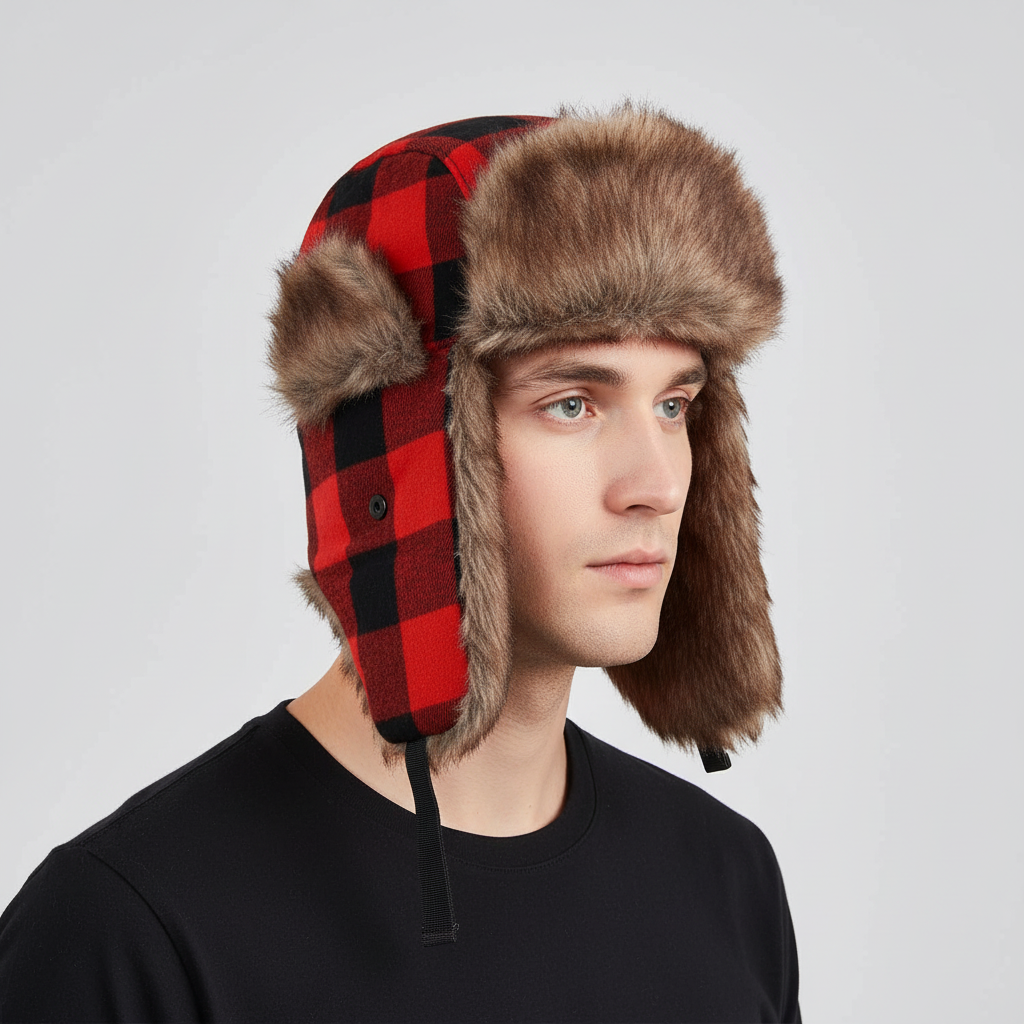 Warm Fleece Trapper Hat with Earflaps