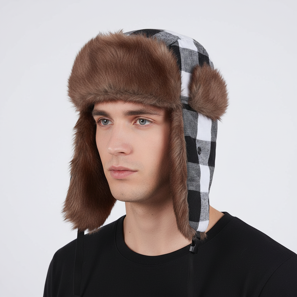 Warm Fleece Trapper Hat with Earflaps