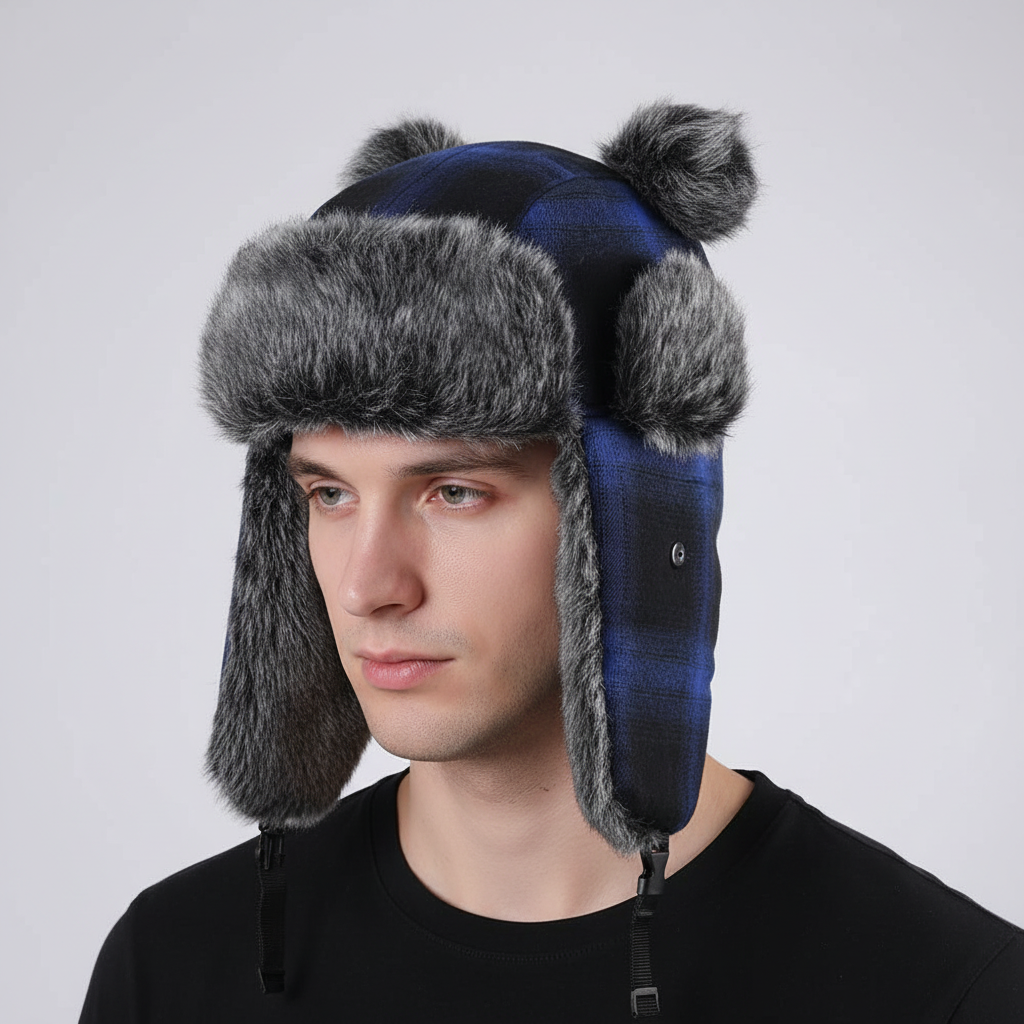 Warm Fleece Trapper Hat with Earflaps