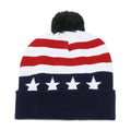 USA Flag Knit Beanie - Patriotic Winter Hat