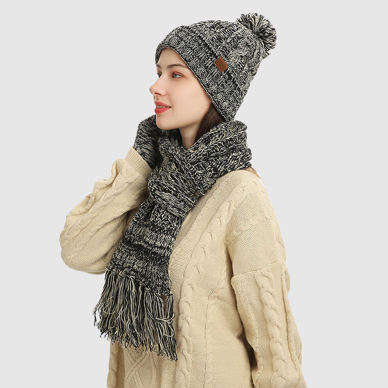 Warm Fit Winter Hat Set with Pom Pom