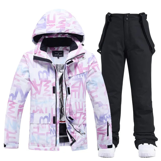 Warm Women's Snow Ski Jacket Set