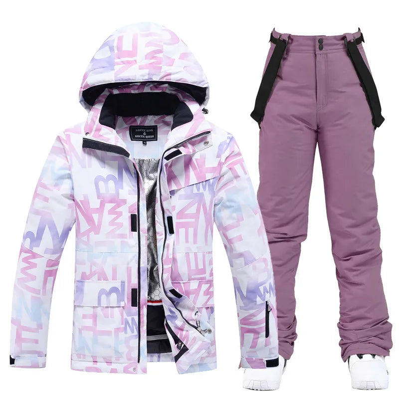 Warm Women's Snow Ski Jacket Set