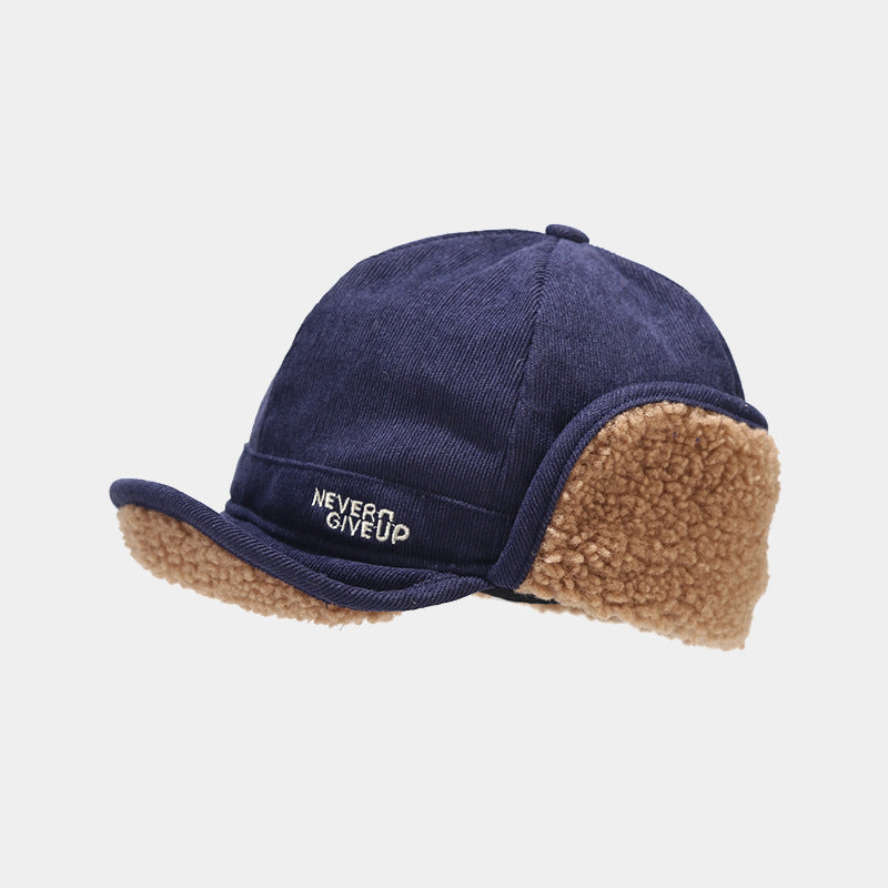 Warm Corduroy Earmuff Cap - Winter Style for All