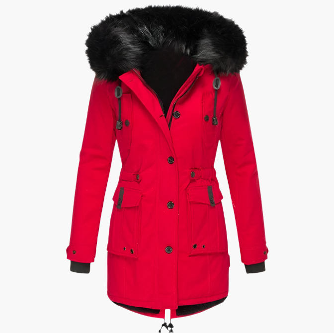 Warm Fur Hooded Winter Parka Coat