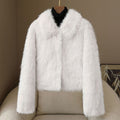 Luxury Fur Trimmed Short Trench Coat