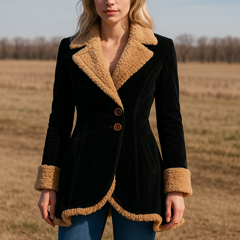 Luxury Fitted Sheepskin Winter Coat