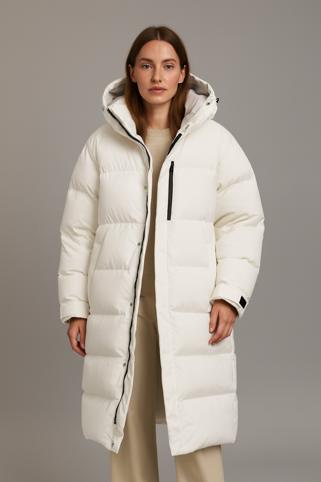 Warm Women's Down Parka Jacket for Winter