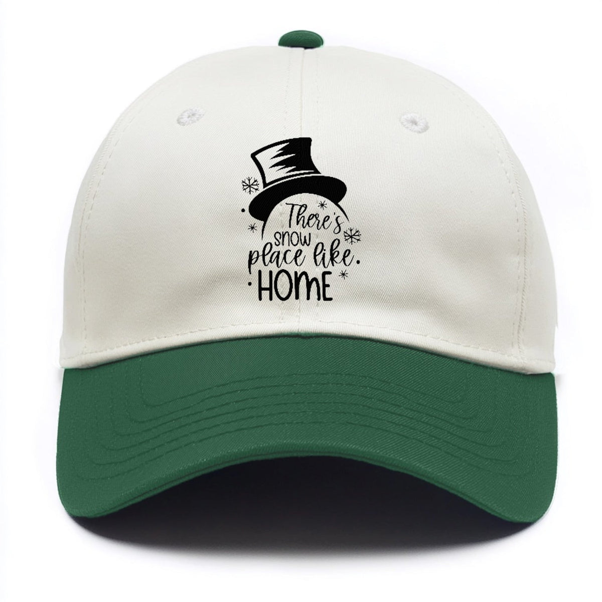 Winter Wonderland There's Snow Place Like Home Two Tone Cap