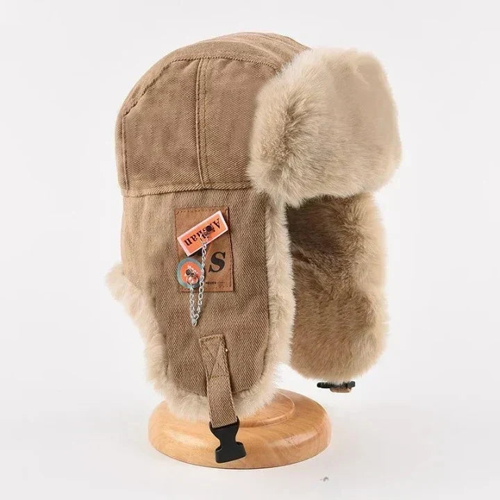 Warm Fleece Trapper Hat with Ear Flaps