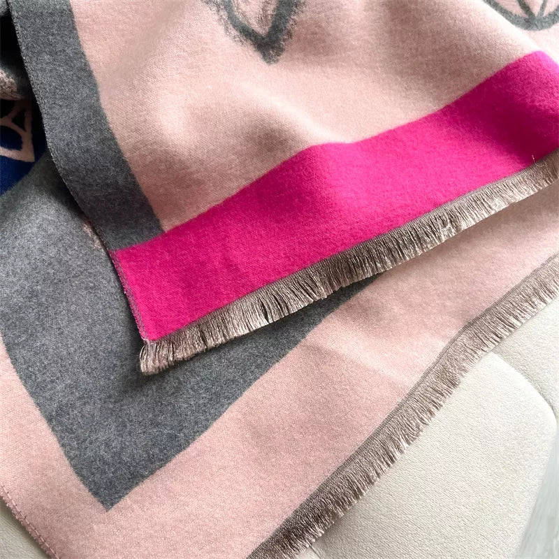 Raw Hem Draped Scarf