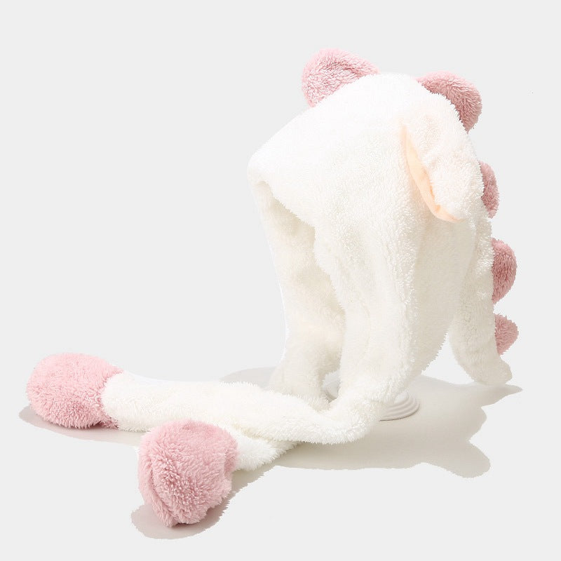 Dino Plush Hat: Cozy Ear Protection