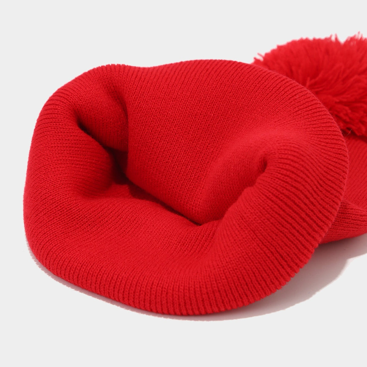 Santa Claus Fur Ball Beanie: Cozy Knit Winter Hat