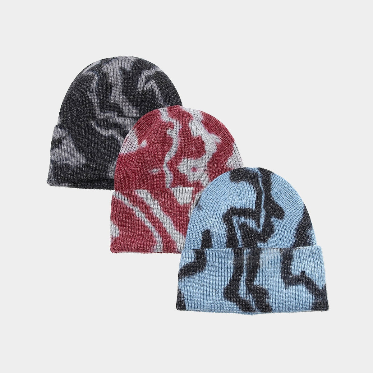 Tie-Dye Knit Beanie: Boho Winter Hat for Cozy Style