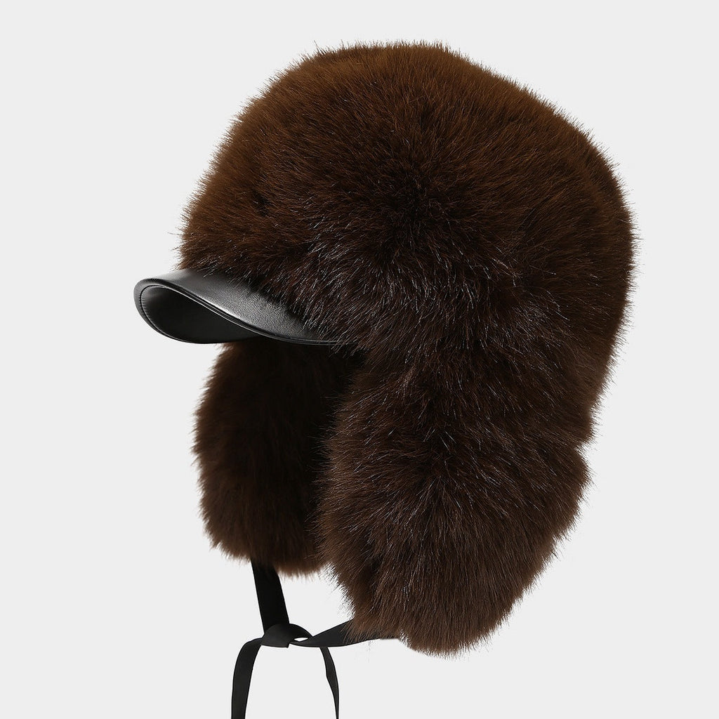 Luxury Leather Ushanka Hat - Women's Ski & Winter Style