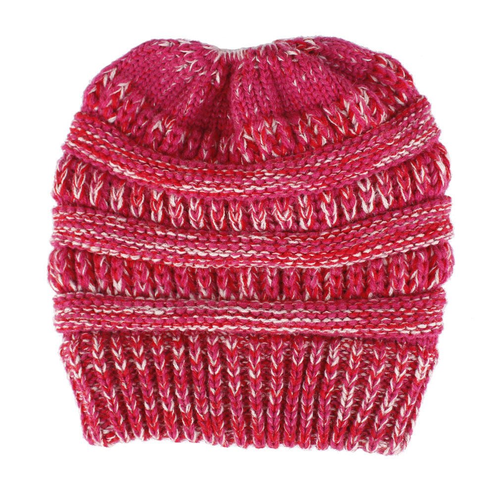 Chic Ponytail Knit Hat - Cozy & Stylish