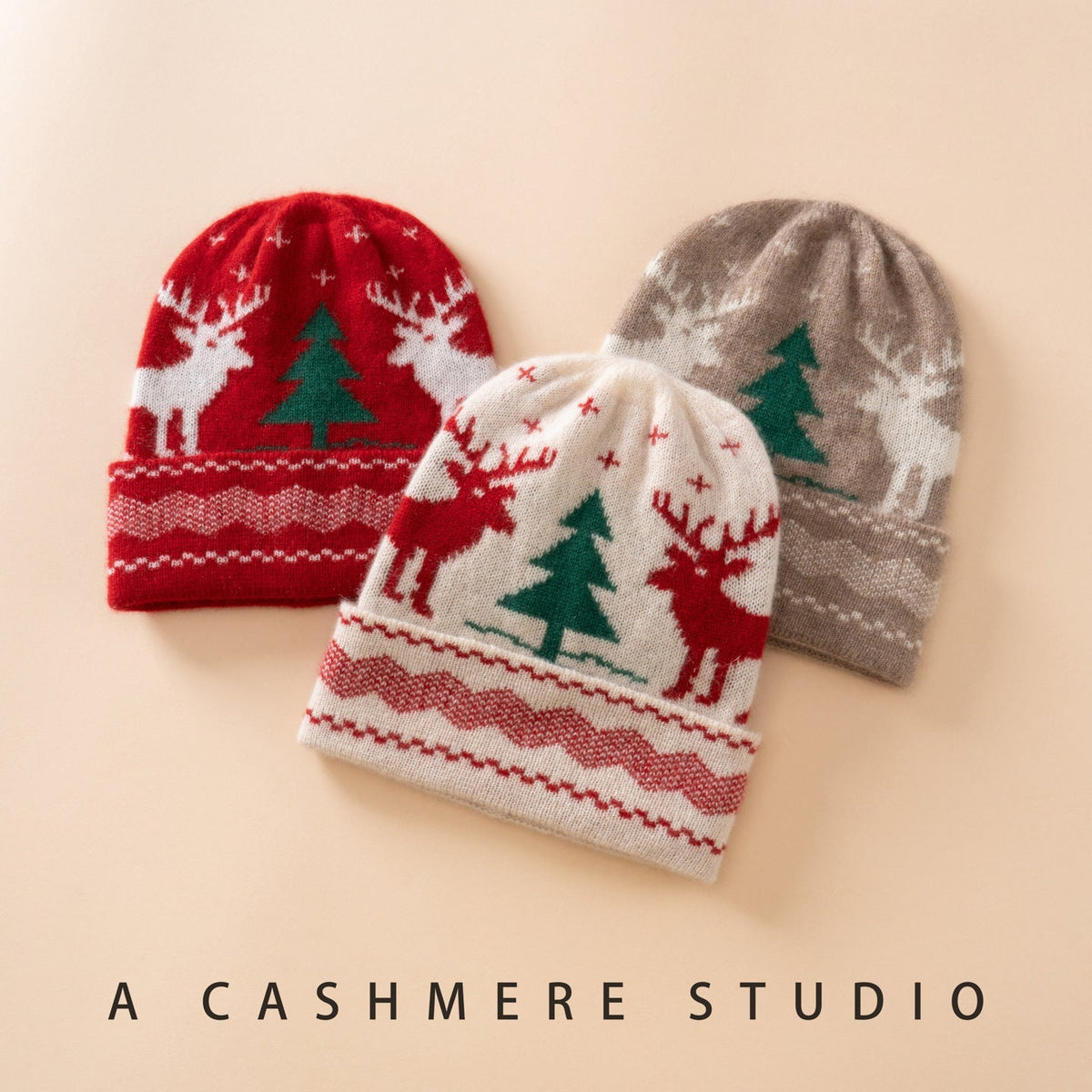 Pure Cashmere Kids Christmas Beanie