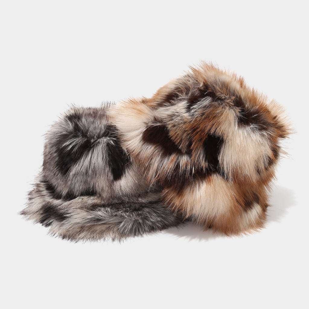 Chunky Faux Fur Bucket Hat - Cozy Winter Style