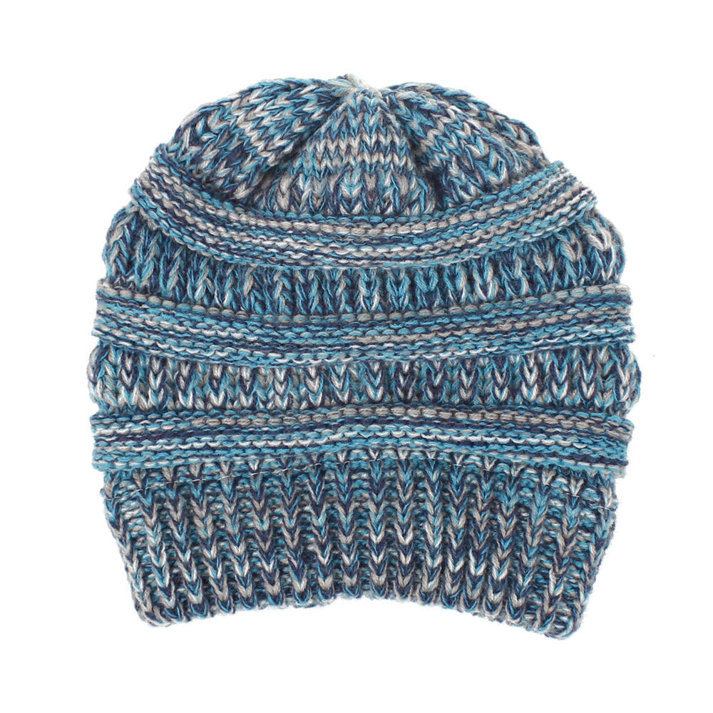 Chic Ponytail Knit Hat - Cozy & Stylish