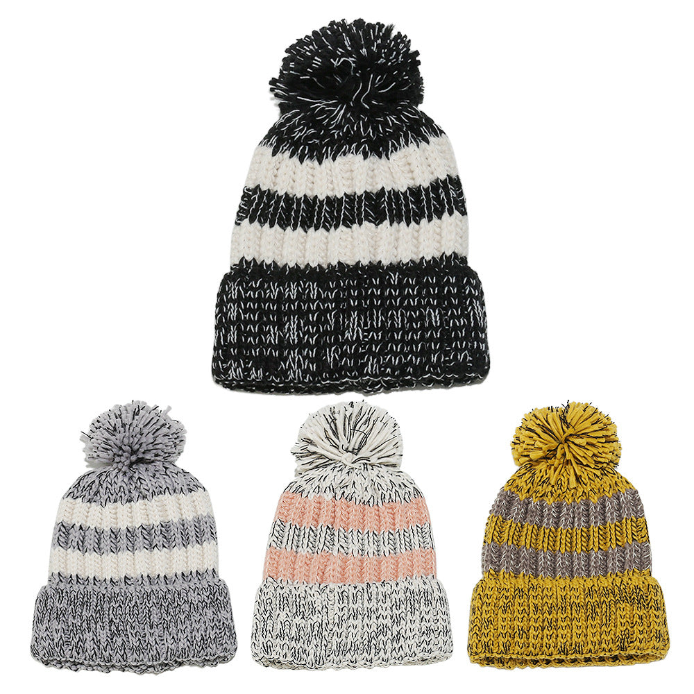 Warm Striped Knit Beanie: Cozy Outdoor Adventure Hat