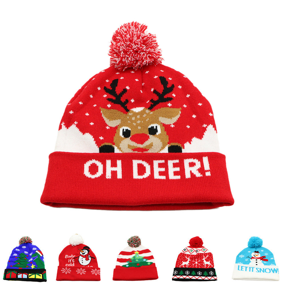 Cozy Christmas Jacquard Knit Beanie | Warm Winter Hat